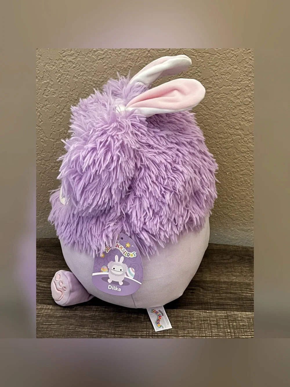 Squishmallows Dilka Lavender Bigfoot Plush with Bunny Ears Stuffed Animal 12